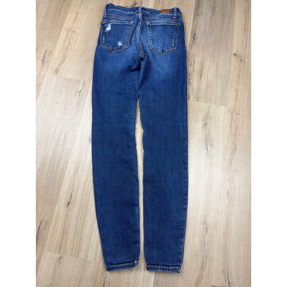 Judy Blue Skinny Jeans Dark Wash Distressed Denim JB82135DK Womens Size 3 26 - Picture 6 of 8